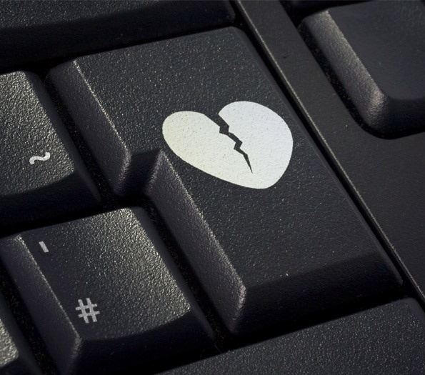 Heart icon on computer